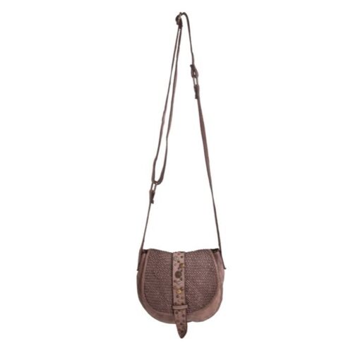 MILANO studded leather crossbody bag | Taupe