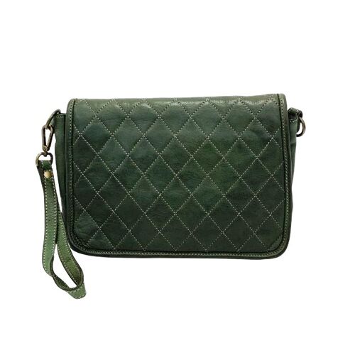 SILVINA Quilted Crossbody Bag Army Green