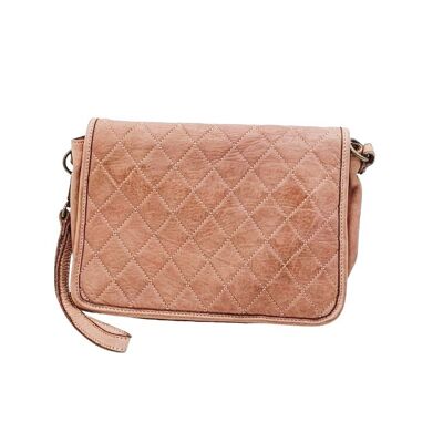 SILVINA Quilted Crossbody Bag Blush