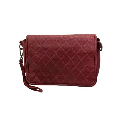SILVINA Quilted Crossbody Bag Bordeaux