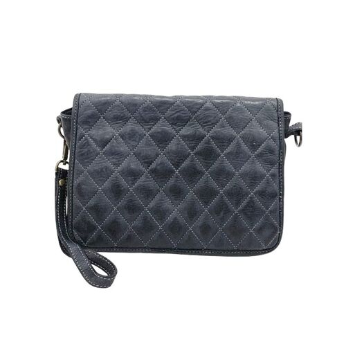 SILVINA Quilted Crossbody Bag Dark Grey