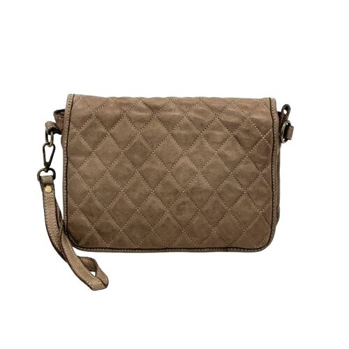 SILVINA Quilted Crossbody Bag Taupe