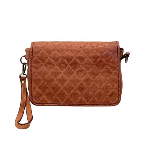 SILVINA Quilted Crossbody Bag Terracotta