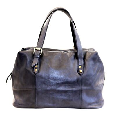 DANIELA Hand Bag with Buckle detail Navy
