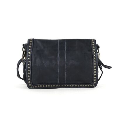 SILVINA petit sac à bandoulière avec clous Noir