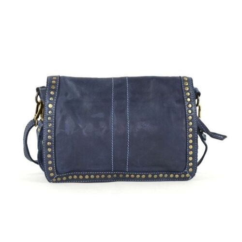 SILVINA small Cross-body Bag with Studs Navy