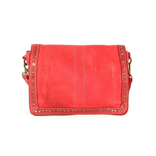 SILVINA small Cross-body Bag with Studs Red