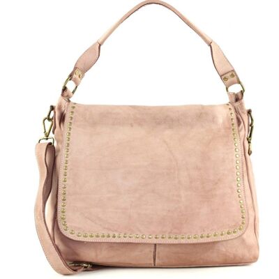 VIRGINIA Flap Bag With Top Handle Blush