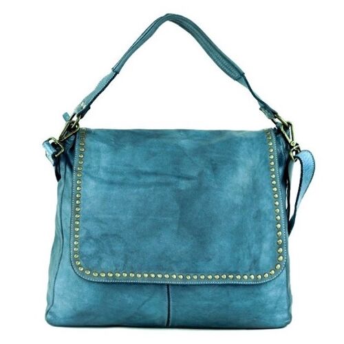 VIRGINIA Flap Bag With Top Handle Teal