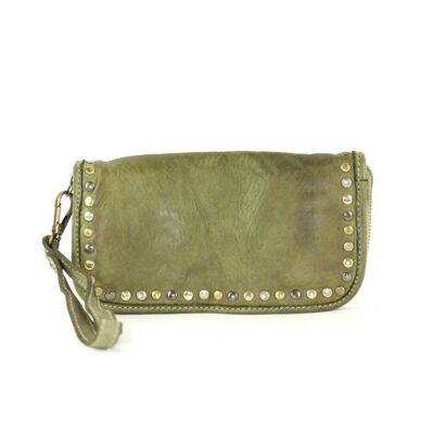 SIMONA Wrist Wallet With Studs Army