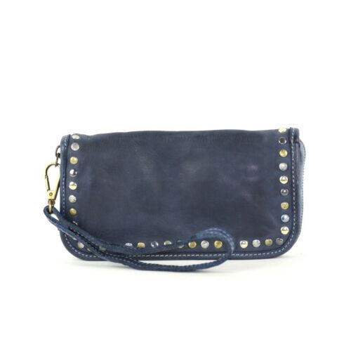 SIMONA Wrist Wallet With Studs Navy