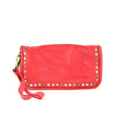 SIMONA Wrist Wallet With Studs Red