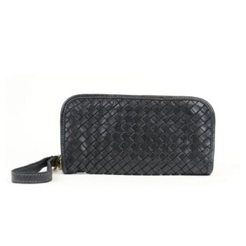 SIMONETTA Woven Wrist Wallet Terracotta 2