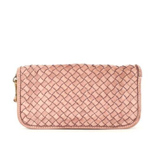 SIMONETTA Woven Wrist Wallet Blush