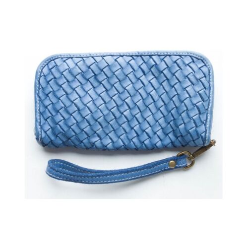 SIMONETTA Woven Wrist Wallet Denim