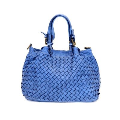 BABY LUCIA Borsa tote piccola Denim a trama larga