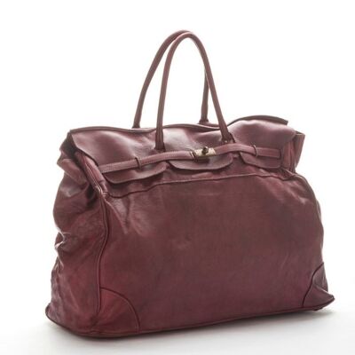 ALICE Grand Sac Bagage en Forme de Cabas Bordeaux