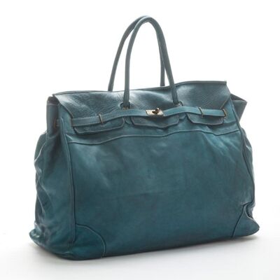 Große ALICE-Gepäcktasche in Tote-Form Blaugrün