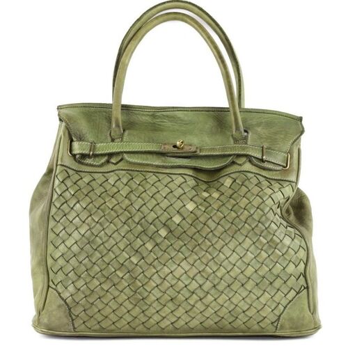 ALICIA Structured Bag Large Weave Army Green