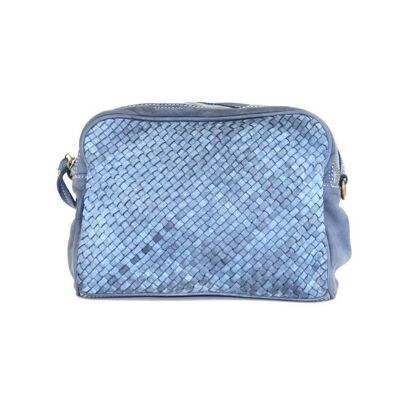 NICOLETTA Woven Multi Way Wash Bag/Cross Body Bag Denim