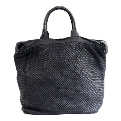 CHIARA Small Weave Tote Bag Black