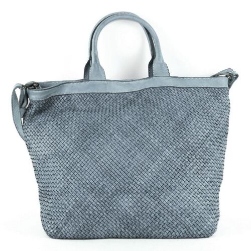 CHIARA Small Weave Tote Bag Dark Grey