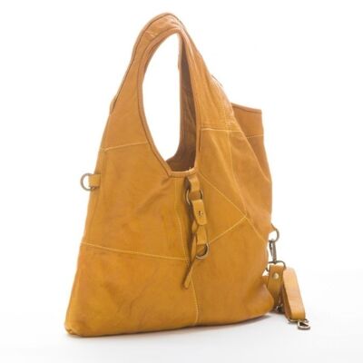 Sac Bandoulière Asymétrique STEFANIA Jaune moutarde