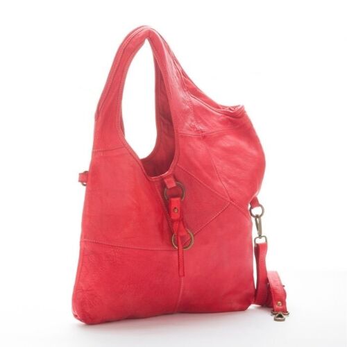 STEFANIA Asymmetric Shoulder Bag Red