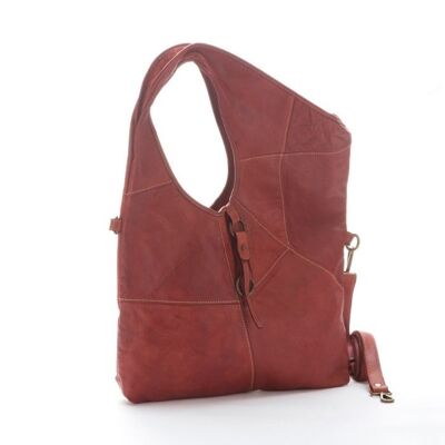 STEFANIA Asymmetric Shoulder Bag Terracotta