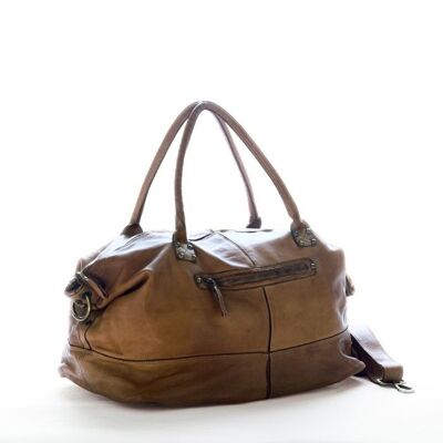 FIONA Large Duffle Weekender Travel Bag Dark Brown