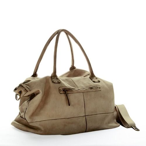 FIONA Large Duffle Weekender Travel Bag Taupe