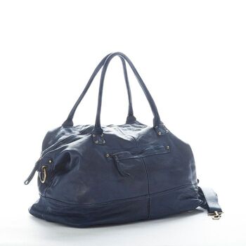 FIONA Grand sac de voyage Duffle Weekender Bleu marine 1