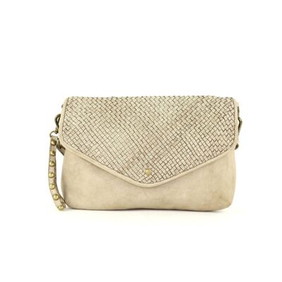 Bolso de mano tipo sobre LAVINIA Beige