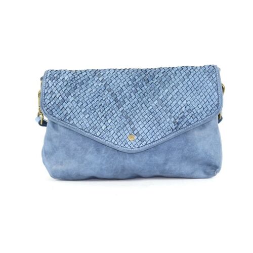 LAVINIA Envelope Clutch Bag Denim