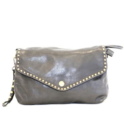 LAVINIA Studded Clutch Bag Black