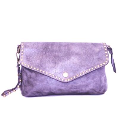 LAVINIA Clutch mit Nieten Lila