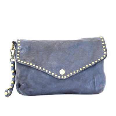 LAVINIA Studded Clutch Bag Navy