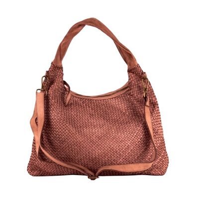 ANNA Woven Shoulder Bag Terracotta