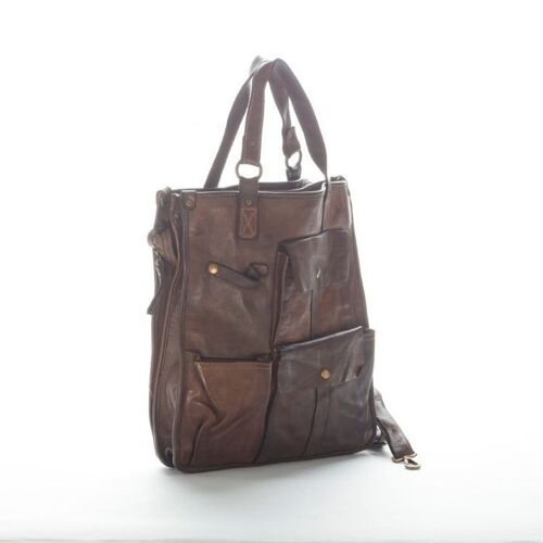 ROBYN Business Bag with Pockets | Dark Brown