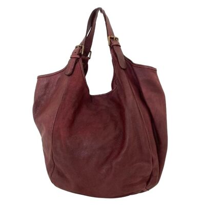 MATILDE Slouchy Hobo Bag Bordeaux