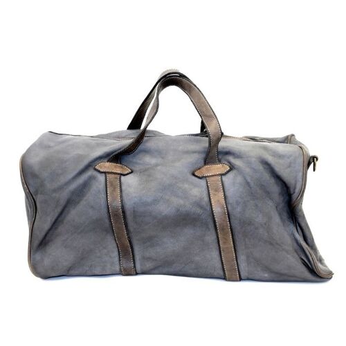 GAIA Leather Travel Bag Dark Grey