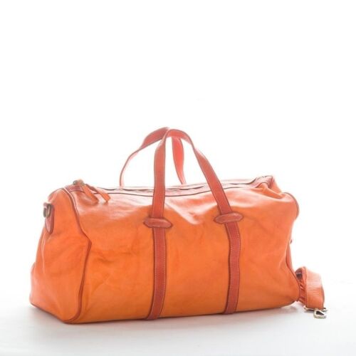 GAIA Leather Travel Bag Orange