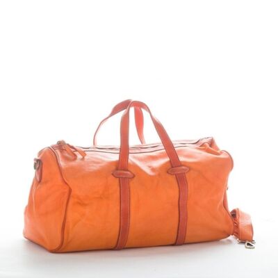 GAIA Reisetasche aus Leder Orange