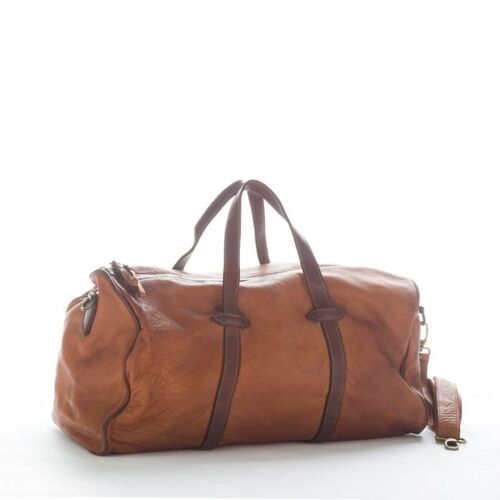 GAIA Leather Travel Bag Tan
