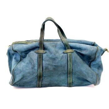 GAIA Sac de voyage en cuir Bleu sarcelle 1