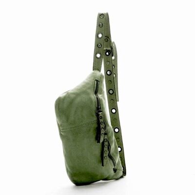 Marsupio in pelle Zita - Verde militare