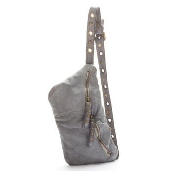 Sac Banane Zita En Cuir - Gris 1