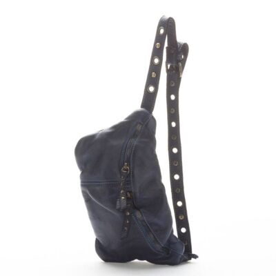 Sac banane en cuir Zita - Marine