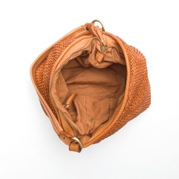 Sac Bandoulière Hobo Tissé ASTRID Rose poudré 2