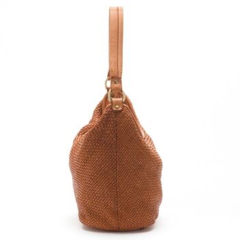 Sac Bandoulière Hobo Tissé ASTRID Rose poudré 4